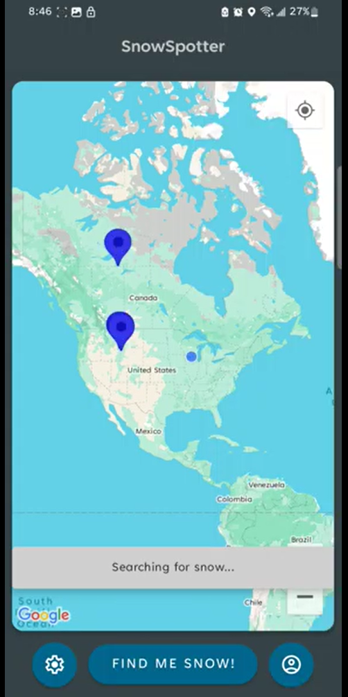 SnowSpotter Android App Preview